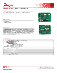 Thumbnail of document Data Sheet - DCT600 Timer Controller